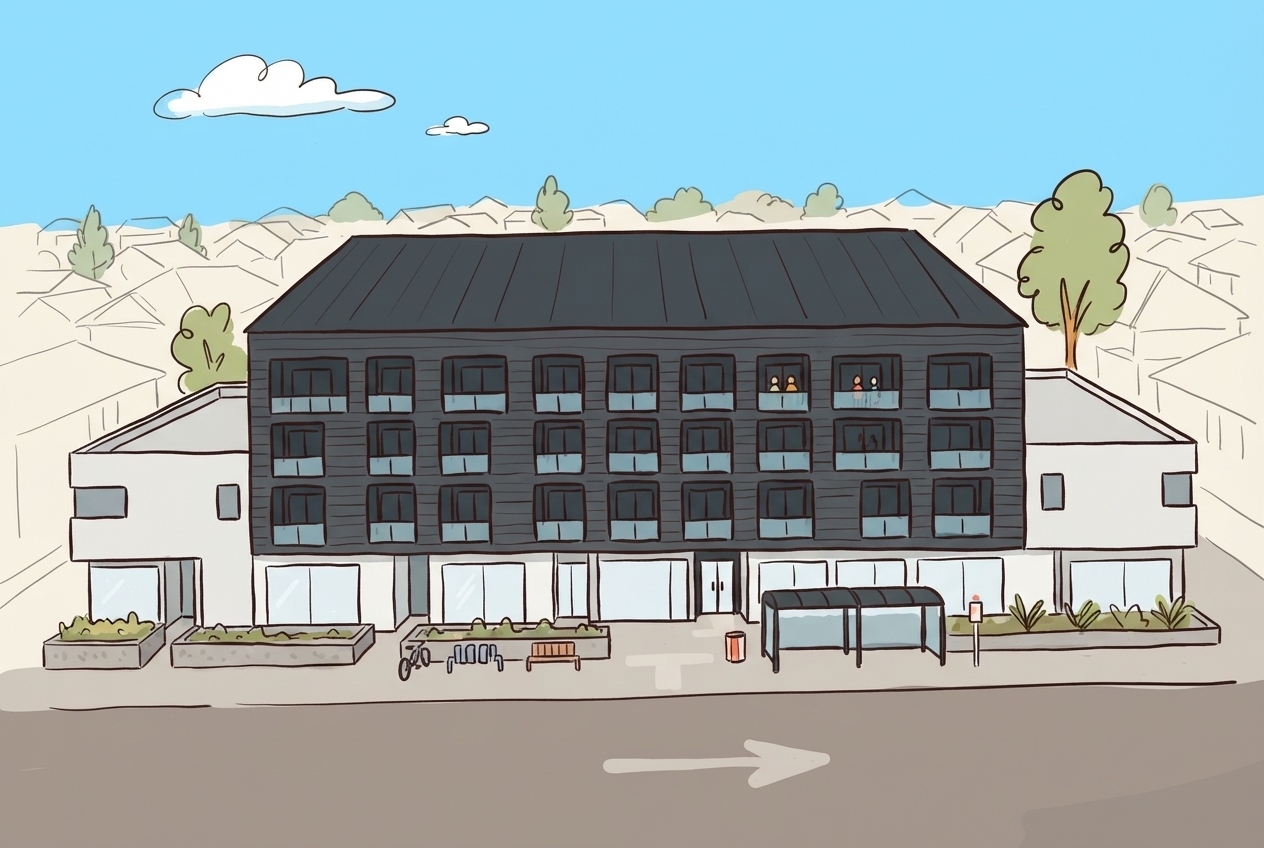 An illustration of 332 Great North Road, Grey Lynn, Auckland