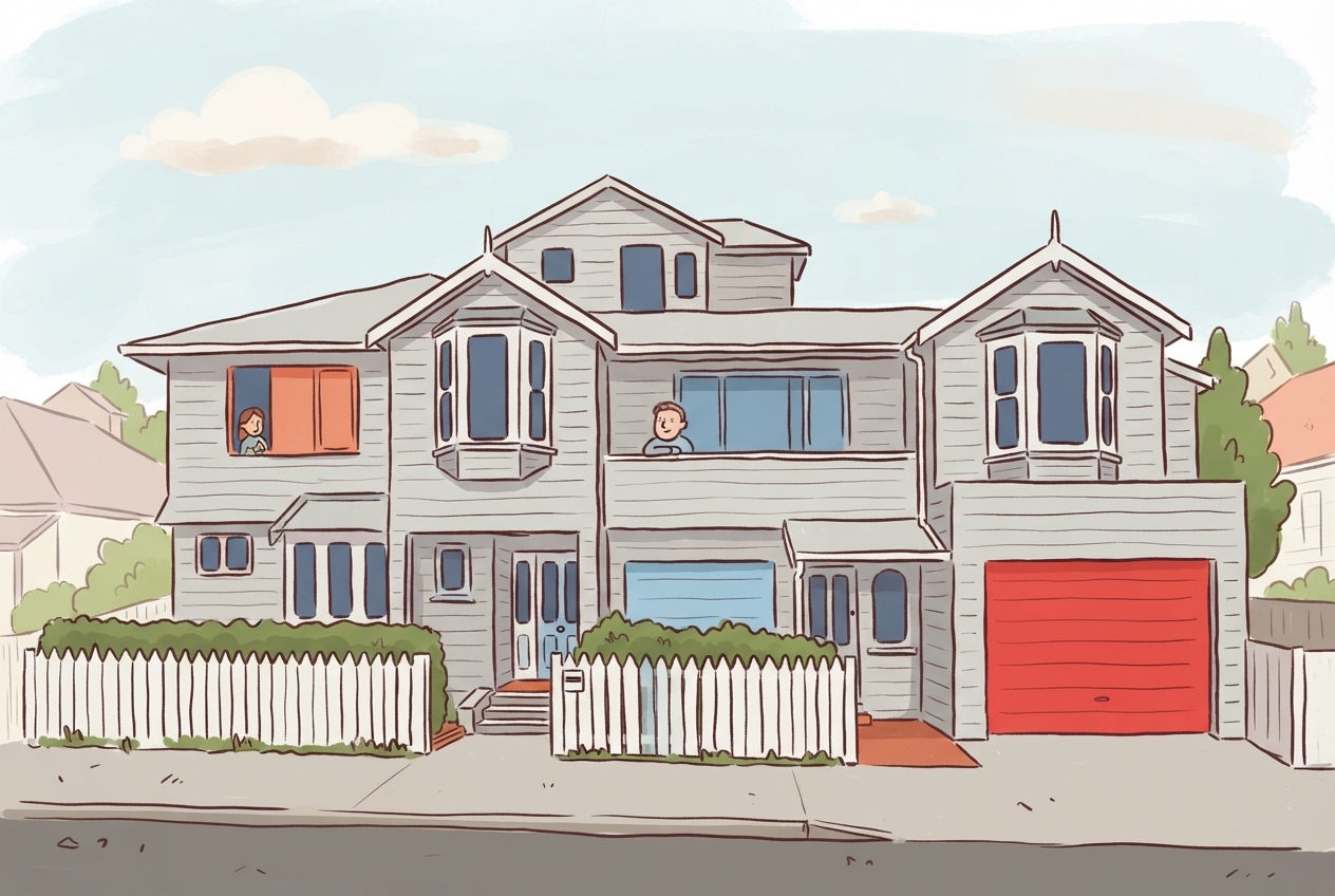 An illustration of 2-4 Daniell Street, Newtown, Wellington